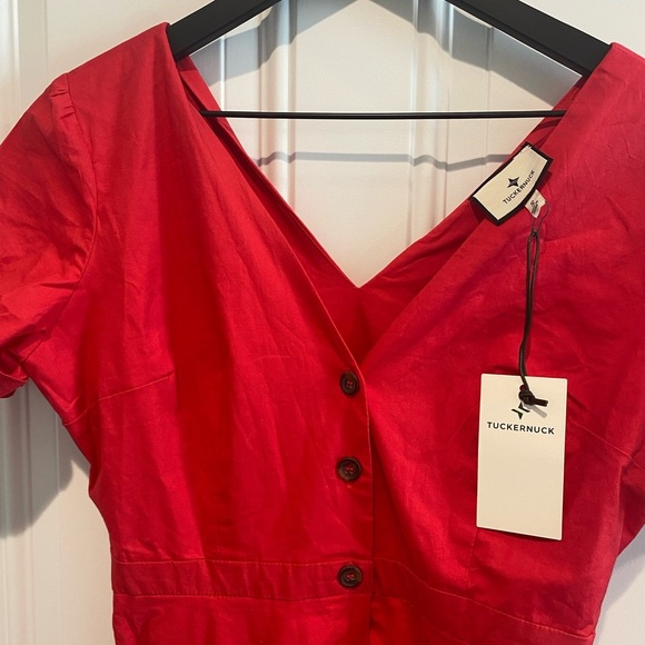 Tuckernuck Kate Midi/Maxi Dress Red Women’s Size Small NWT - Picture 4 of 9